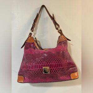 Dooney & Bourke Erica Snakeskin Hobo Bag – Bordeaux